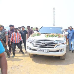 Manchu Manoj and Bhuma Mounika at Nandyala