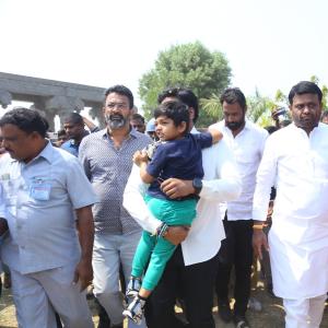 Manchu Manoj and Bhuma Mounika at Nandyala