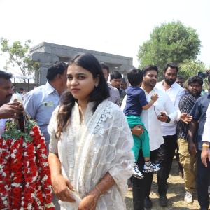 Manchu Manoj and Bhuma Mounika at Nandyala