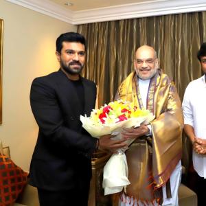 Megastar Chiranjeevi and Ram charan met with Amit Shah