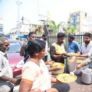 Nithin's birthday celebrations by fans