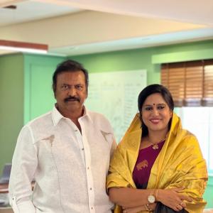 Mohanbabu and Manchu Vishnu Felicitates Balagam Movie Team