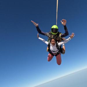 Photos: Actress Dimple Hayathi Sky Diving