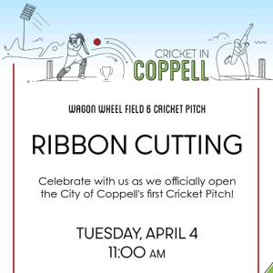 Ribbon Cutting for Coppell's First Cricket Pitch