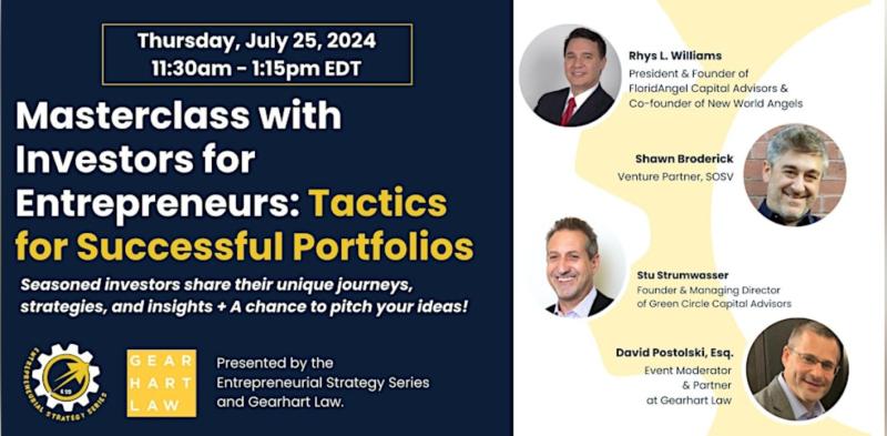 Masterclass with Investors: Tactics for Successful Portfolios