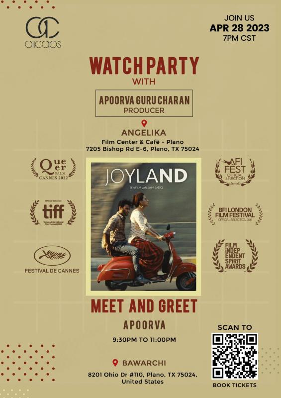 Joyland Watch Party with Producer Apoorva Guru Charan