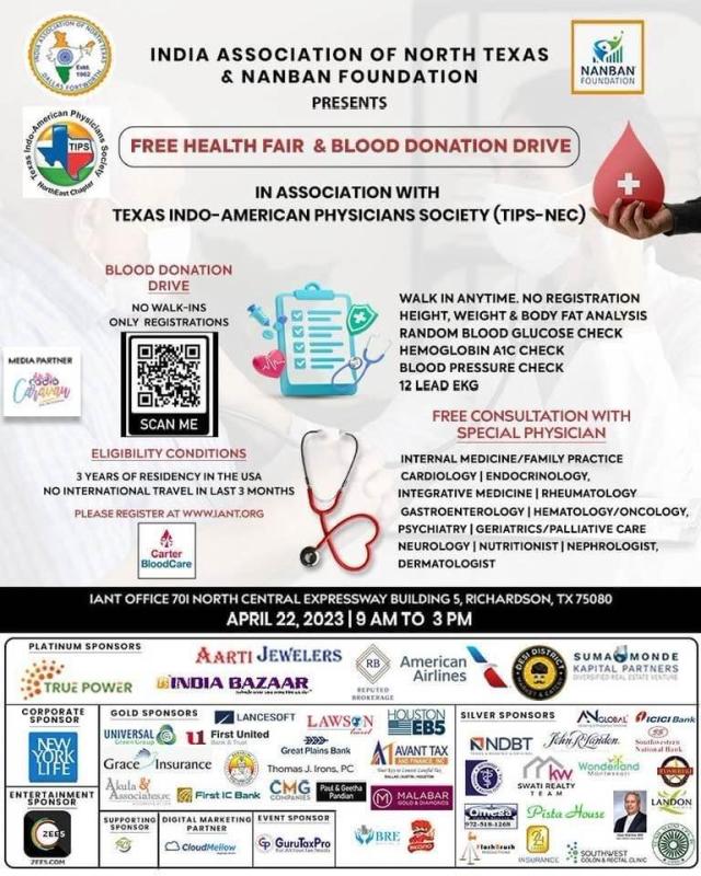 Free Health Fair & Blood Donation Drive