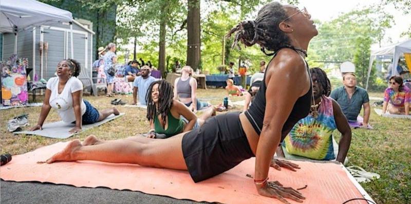 Yoga on the farm