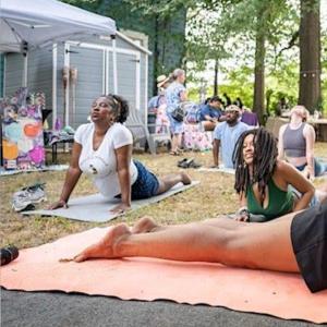 Yoga on the farm