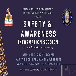 Safety and Awareness Info Session with Frisco Police