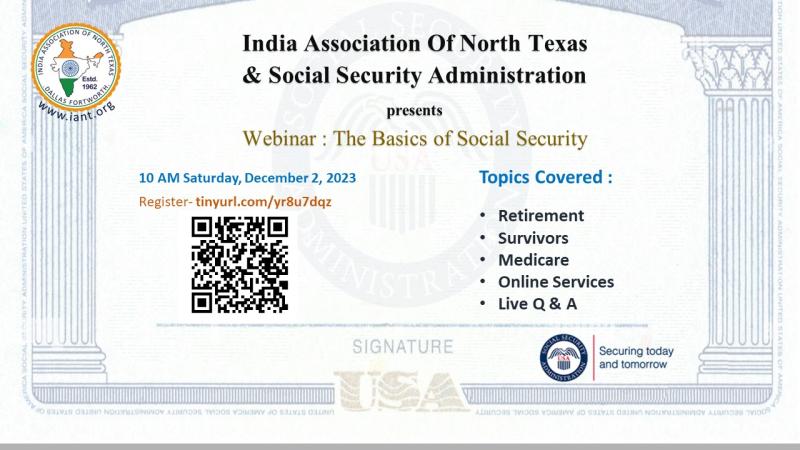 India Association Of North Texas & Social Security Administration