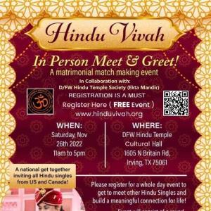Hindu Vivah In person Meet & Greet in Dallas