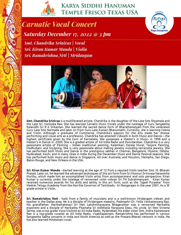 Carnatic Vocal Concert