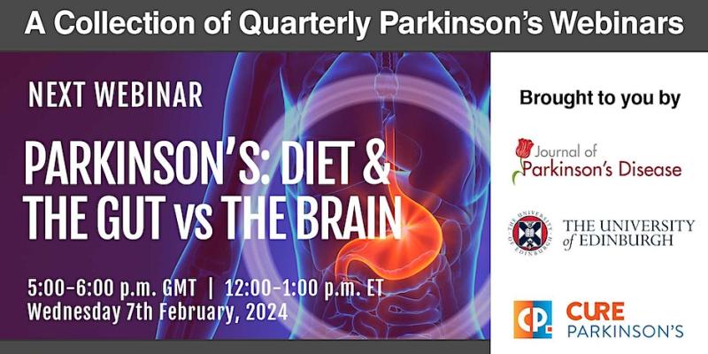 Webinar - Parkinson's: diet and the gut vs. the brain