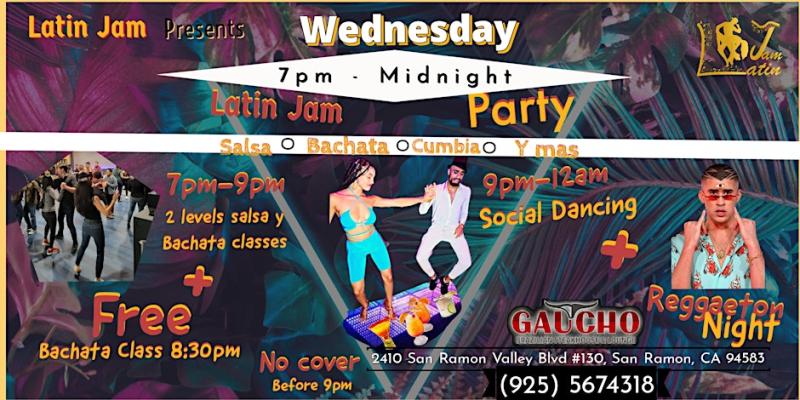 Latin Jam Dance Class Wednesdays Gaucho | Salsa class| Bachata class