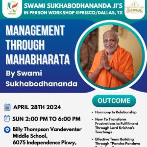 Management Through Mahabharata - Swami Sukhabodhan...