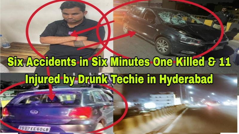 Drunk Hyderabad Techie Does 6 Accidents In 6 Minutes