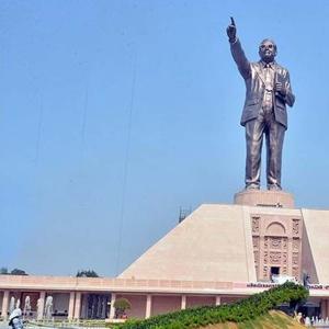 YS Jagan unveils 125-ft tall, 400 Cr worth Ambedkar statue