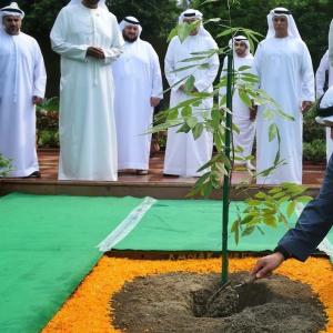 UAE Crown Prince Plants Sapling at Rajghat, Continuing Three-Generation Tradition