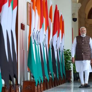 UAE Crown Prince Sheikh Khaled Bin Mohamed Bin Zayed Al Nahyan Meets PM Modi in New Delhi to Strengthen Bilateral Ties