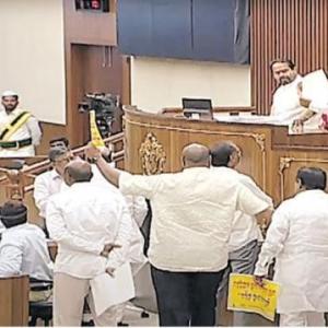 Shocking: TDP MLA attacked in AP assembly