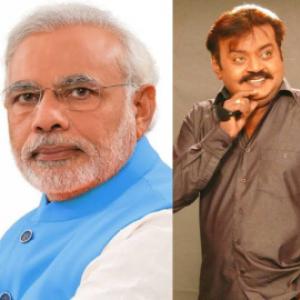 Chiranjeevi, NTR, Modi extend condolences to Vijayakanth's death