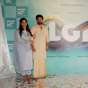 Dhoni Entertainment's first film 'L.G.M' begins with puja!