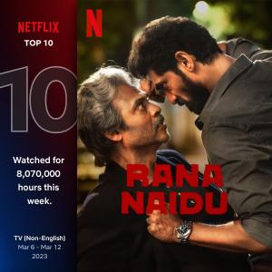 Rana Naidu, Making It To 10th Most-watched non-English Series Worldwide