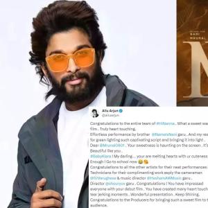 Icon Star Allu Arjun Congratulates Team Hi Nanna, Natural Star Nani Extends His Thanks