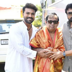 Chiranjeevi, Ram Charan praise Brahmanandam's performance in 'Ranga Marthanda'