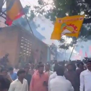 TDP Flags, Jai Babu Slogans In Revanth's Rally