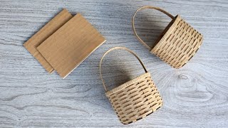 REALISTIC MINI BASKET FROM CARDBOARD  DIY Handmade Car