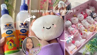 ✨How I make my own diy AIR DRY CLAY at home ^-^(Basic