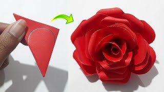 How To Make Paper Rose Easy  Beautiful Paper Rose Flow