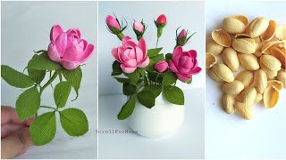 Pista Shell Crafts - Rose Flowers  Creative Craft Idea