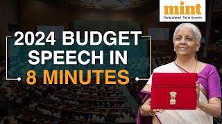 Budget 2024 TOP HIGHLIGHTS In 8 Minutes  Budget 2024 T