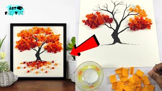 How To Make Beautiful Paper Tree Art  DIY Wall Hanging