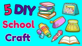 5 EASY CRAFT IDEAS | School Craft Idea | DIY Craft/ School hacks/ Origami craft/paper craft idea