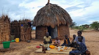 Cooking  African Traditional  food for  lunch/African village life