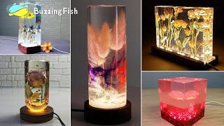 5 MOST Amazing Epoxy Resin LAMPS  Flower in Resin  RE