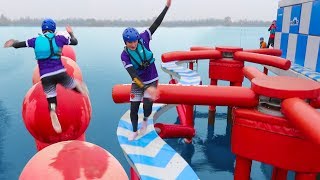 TOTAL WIPEOUT CHALLENGE vs MY SISTER & BRO