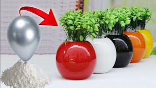 DIY- White Cement Flower Pot  Paper Easy Cement Potte