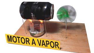 como hacer un motor de vapor de agua casero