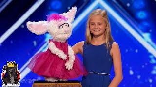 America's Got Talent 2017 Darci Lynne Farmer Ventriloquist Golden Buzzer Auditions 1