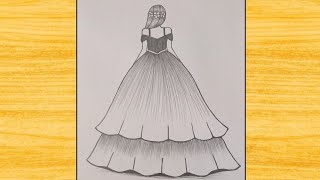 How to draw a girl in a dress beautiful girl drawing 